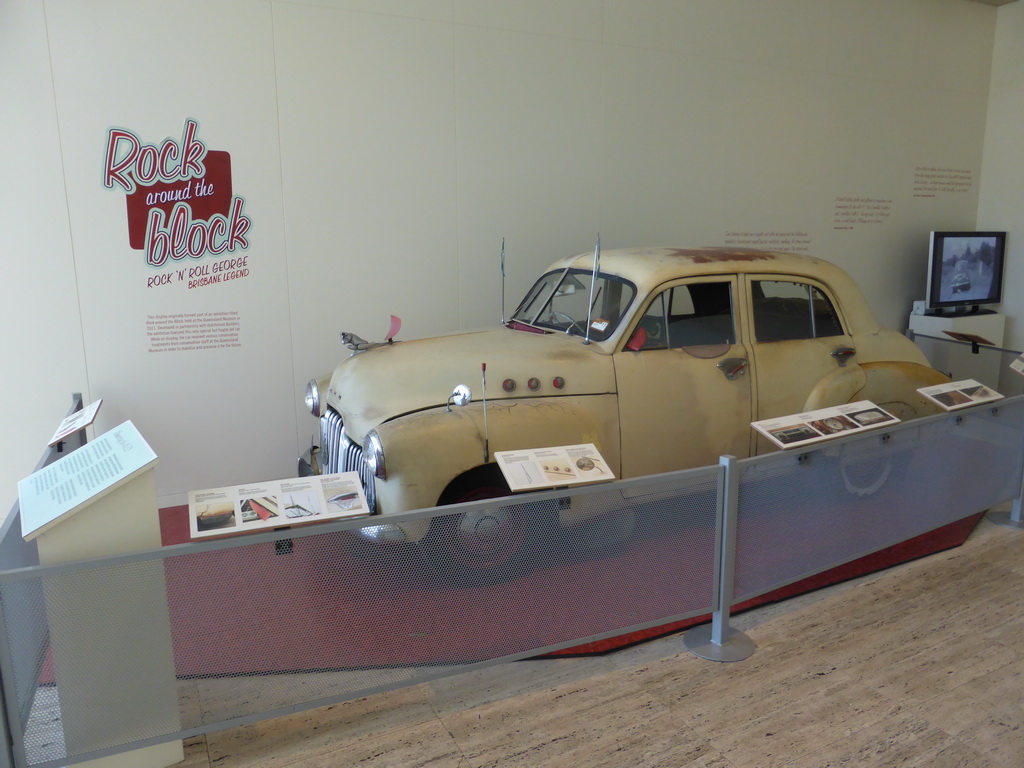 Rock `N` Roll George`s 1952 FX Holden automobile at the ground floor of the Queensland Museum & Sciencentre