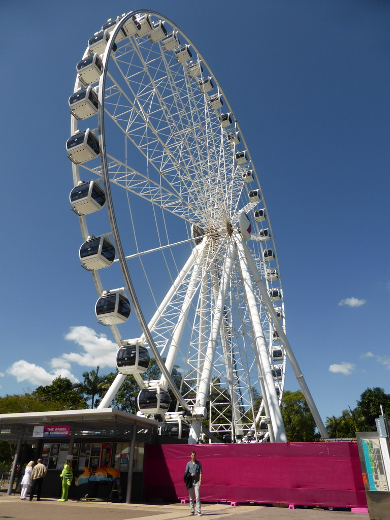 Tim in front of the Wheel of Brisbane at Russell Street