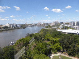 The Brisbane River and the South Bank Parklands, viewed from the Wheel of Brisbane