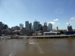 The Brisbane River and the skyline of Brisbane, viewed from the Wheel of Brisbane