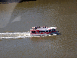 Boat in the Brisbane River, viewed from the Wheel of Brisbane