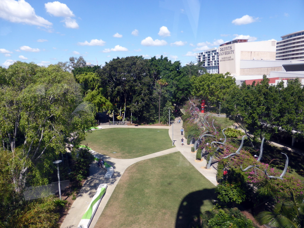 The South Bank Parklands, viewed from the Wheel of Brisbane