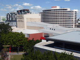 The South Bank Parklands, the Queensland Conservatorium of Music of Griffith University and the Rydges Hotel, viewed from the Wheel of Brisbane