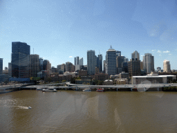 The Brisbane River and the skyline of Brisbane, viewed from the Wheel of Brisbane