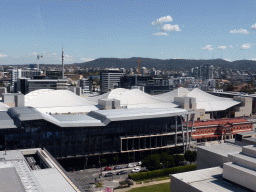 The Brisbane Convention and Exhibition Centre and the Brisbane South Railway Station, viewed from the Wheel of Brisbane