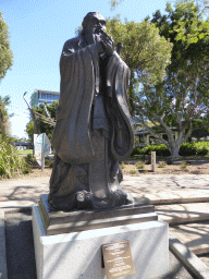 Statue of Confucius at the square next to the South Bank 3 Ferry Terminal