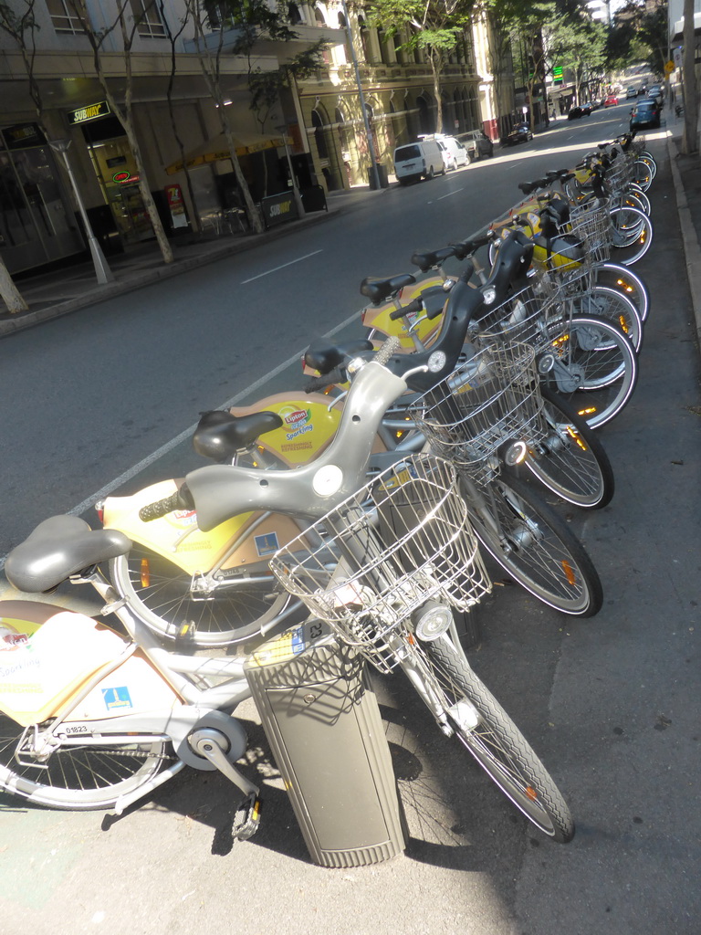 The CityCycle bicycle station at Charlotte Street