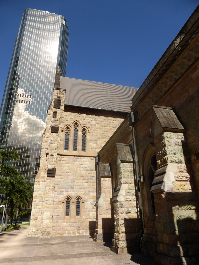 The AMP Centre building and the northeast side of the Cathedral of St. Stephen