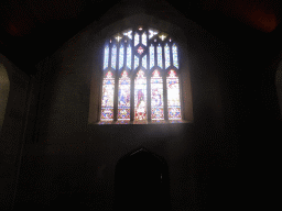 Stained glass window at St. Stephen`s Chapel