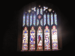 Stained glass window at St. Stephen`s Chapel