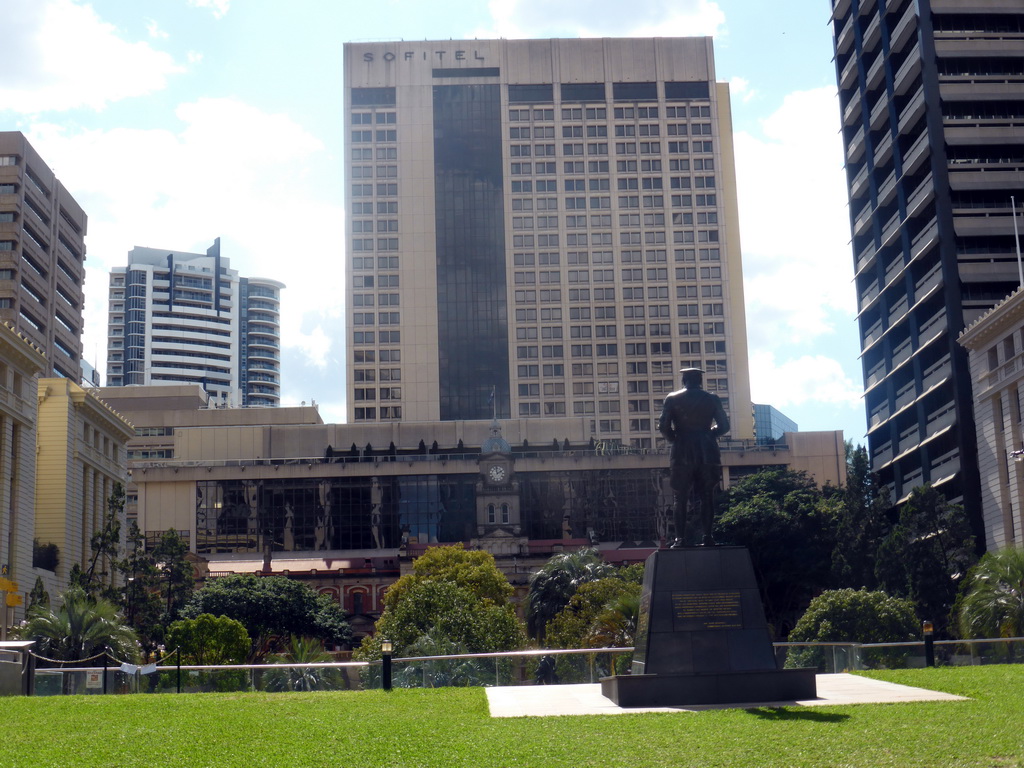 The Sir William Glasgow Memorial at the Post Office Square, the Anzac Square and the Brisbane Central Railway Station
