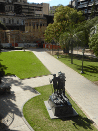 The Anzac Square with the Papua New Guinea Memorial and the Shrine of Remembrance