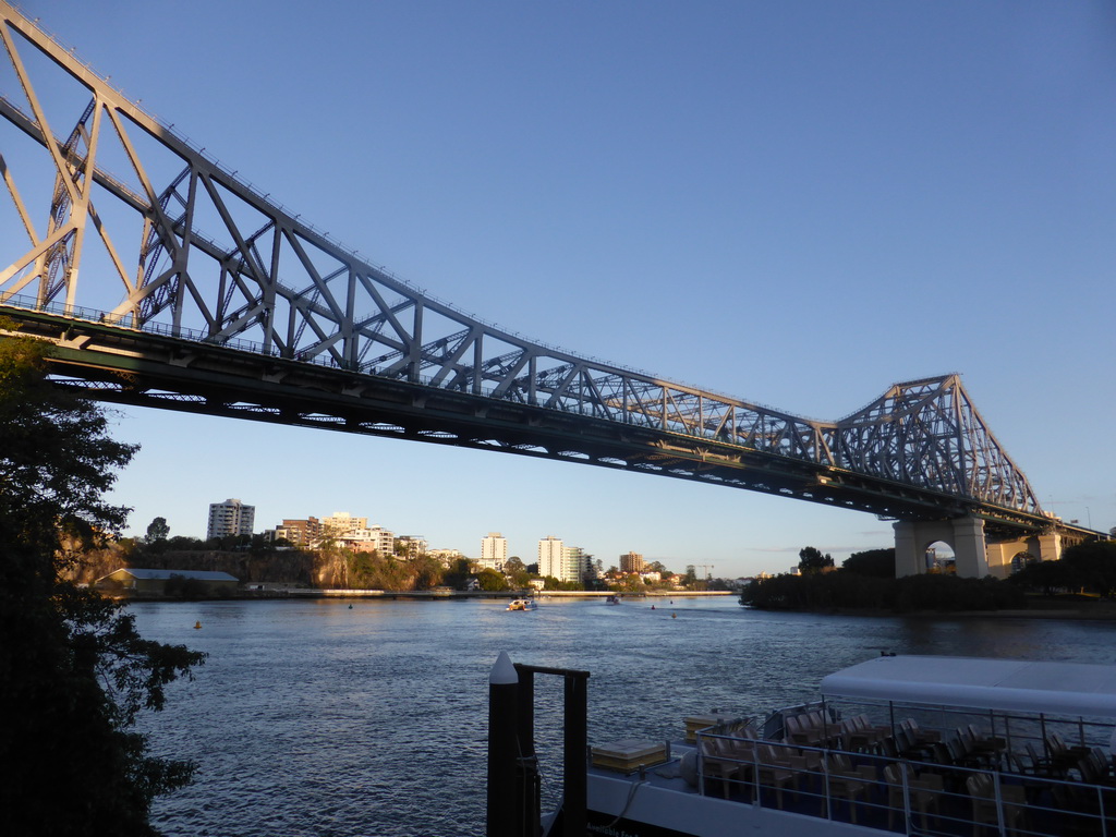 The Story Bridge over the Brisbane River, viewed from the City Reach Boardwalk