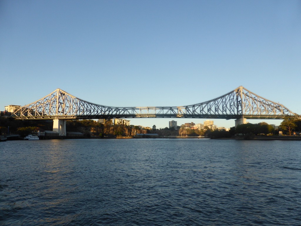 The Story Bridge over the Brisbane River, viewed from the City Reach Boardwalk