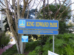 Sign on the north side of the King Edward Park