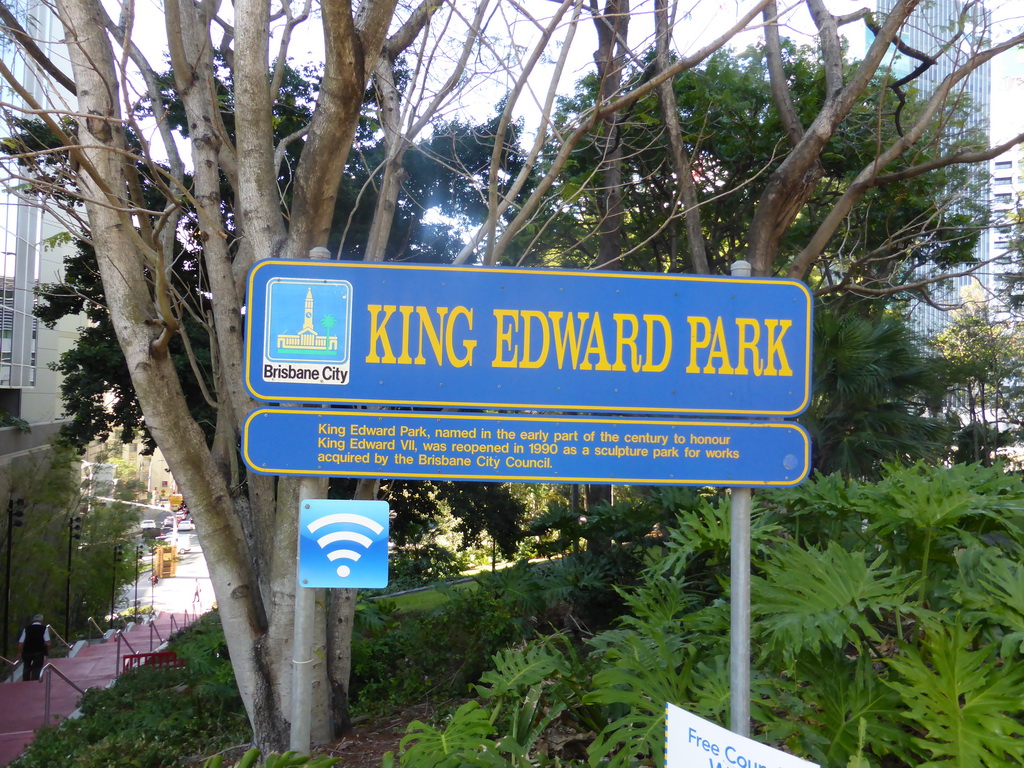 Sign on the north side of the King Edward Park