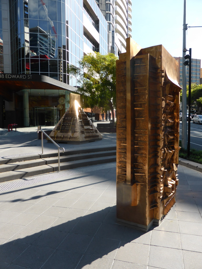 Sculptures at the southeast side of the King Edward Park at Turbot Street