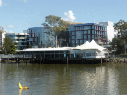 The Drift Café at Coronation Drive and the Brisbane River, viewed from the Miramar Koala & River Cruise boat