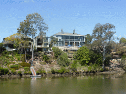 Houses in the Tennyson Neighbourhood and the Brisbane River, viewed from the Miramar Koala & River Cruise boat