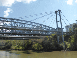 The Jack Pesch Bridge, the Albert Bridge and the Walter Taylor Bridge over the Brisbane River, viewed from the Miramar Koala & River Cruise boat