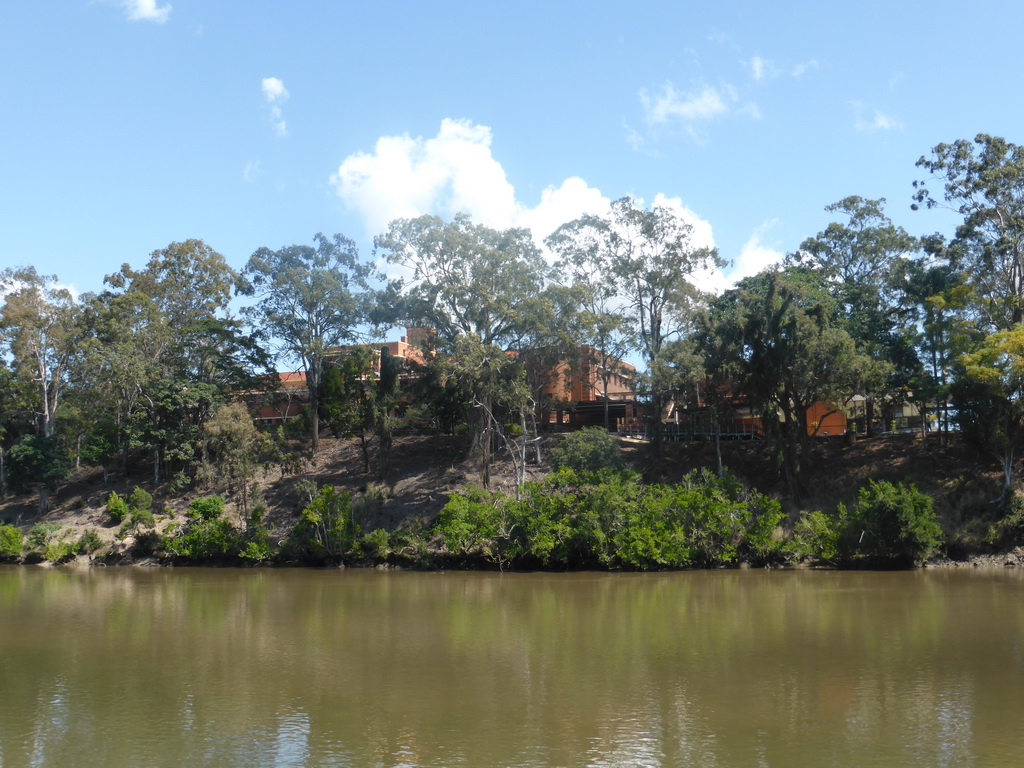 The Nudgee Junior College and the Brisbane River, viewed from the Miramar Koala & River Cruise boat
