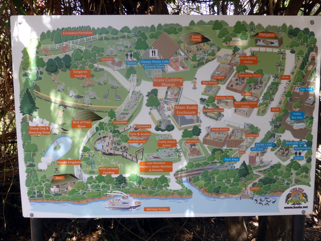 Map of the Lone Pine Koala Sanctuary