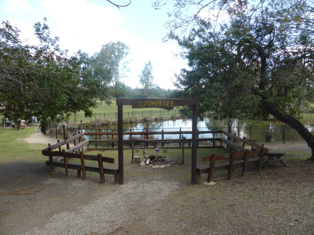 Campfire in front of the Nature Kingdom at the Lone Pine Koala Sanctuary