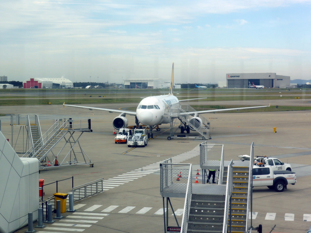 Our Tigerair airplane at Brisbane Airport