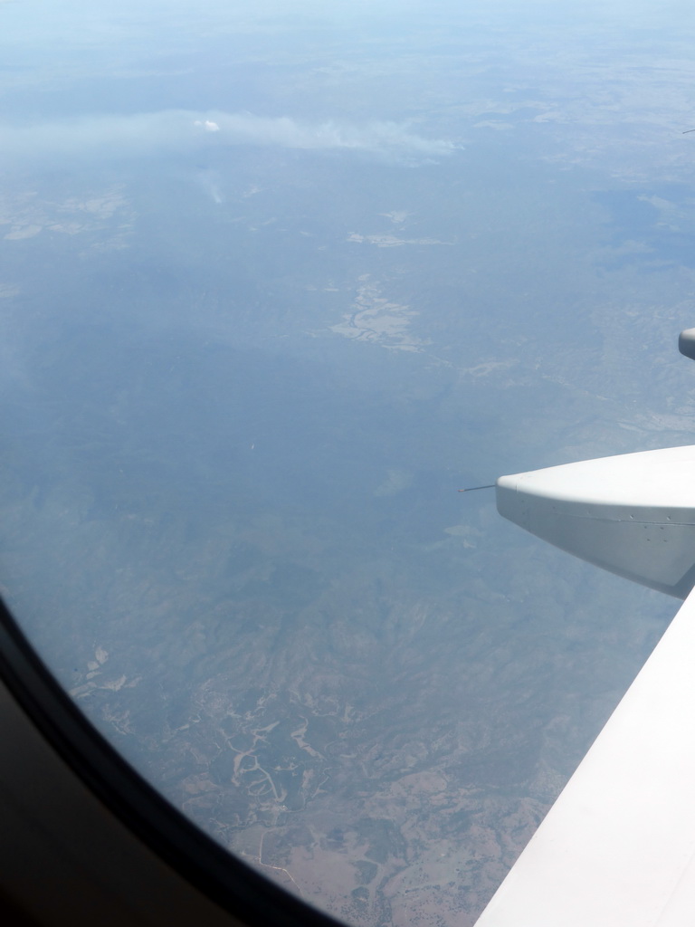 Landscape to the west of Bundaberg, viewed from the airplane to Cairns