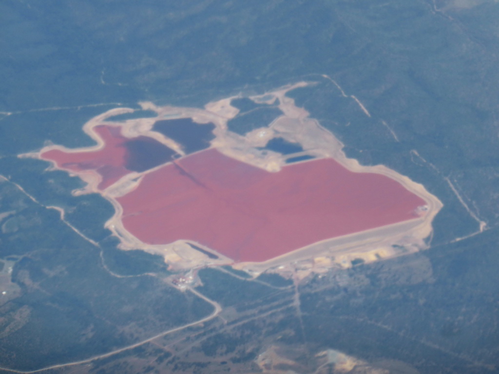 Mine to the west of the town of Gladstone, viewed from the airplane to Cairns