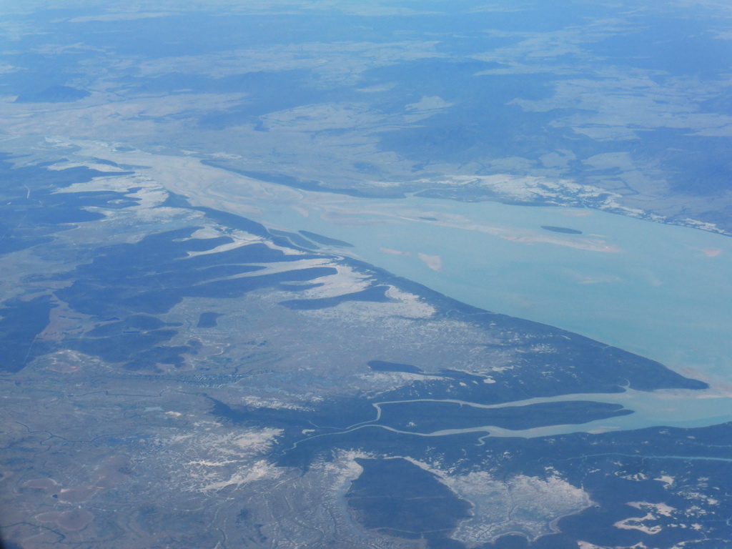 Herbert Creek and Woods Island, viewed from the airplane to Cairns