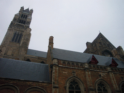 The south side of the St. Salvator`s Cathedral at the Sint-Salvatorskerkhof square