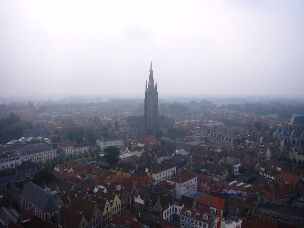 The south side of the city with the Church of Our Lady, viewed from the top floor of the Belfort tower