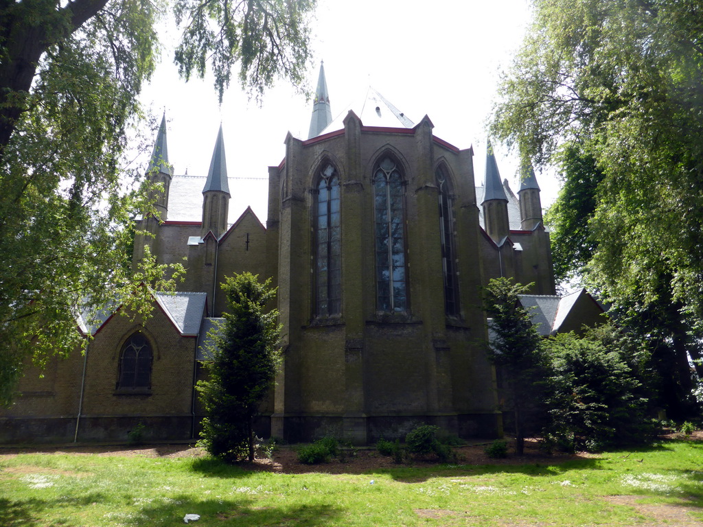 Back side of the Holy Maria Magdalena and Holy Catharina Church at the Koningin Astridpark