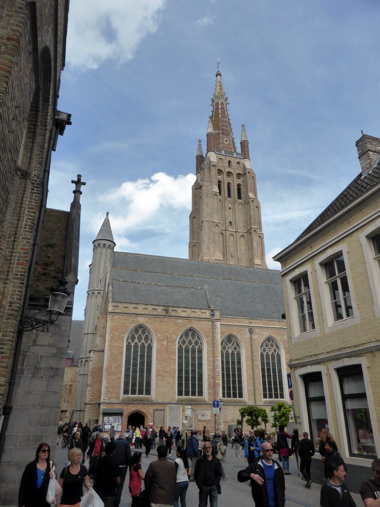 The Mariastraat street and the southwest side of the Church of Our Lady