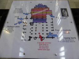 Map of the Church of Our Lady, showing the parts of the church that are being restored