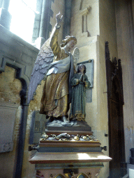 Statue at the west side of the nave of the Church of Our Lady
