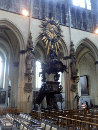 Pulpit in the nave of the Church of Our Lady