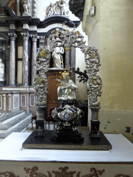 Silver piece of art, at the southeast chapel of the Church of Our Lady