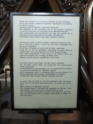 Information on the pulpit of the Church of Our Lady