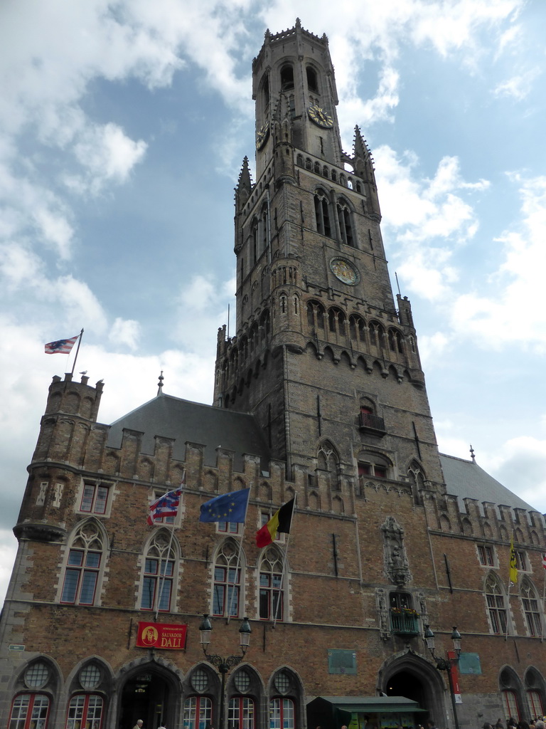 Front of the Belfort tower at the Markt square