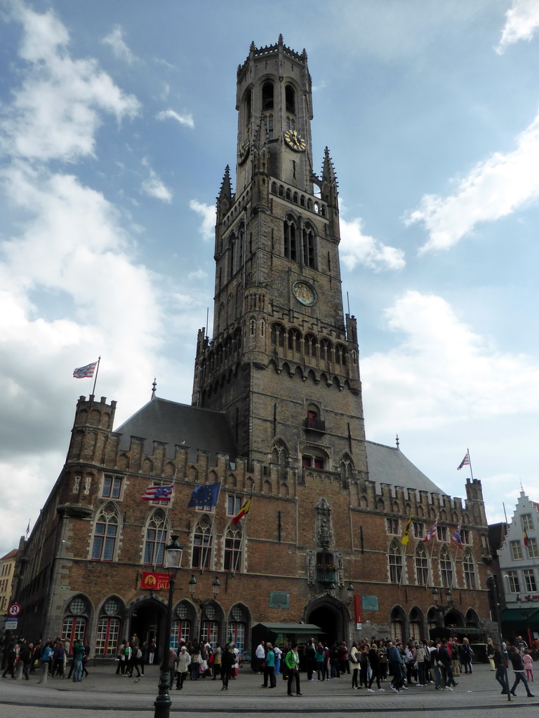 Front of the Belfort tower at the Markt square