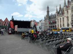 Stage and the front of the Provincial Court at the Markt square