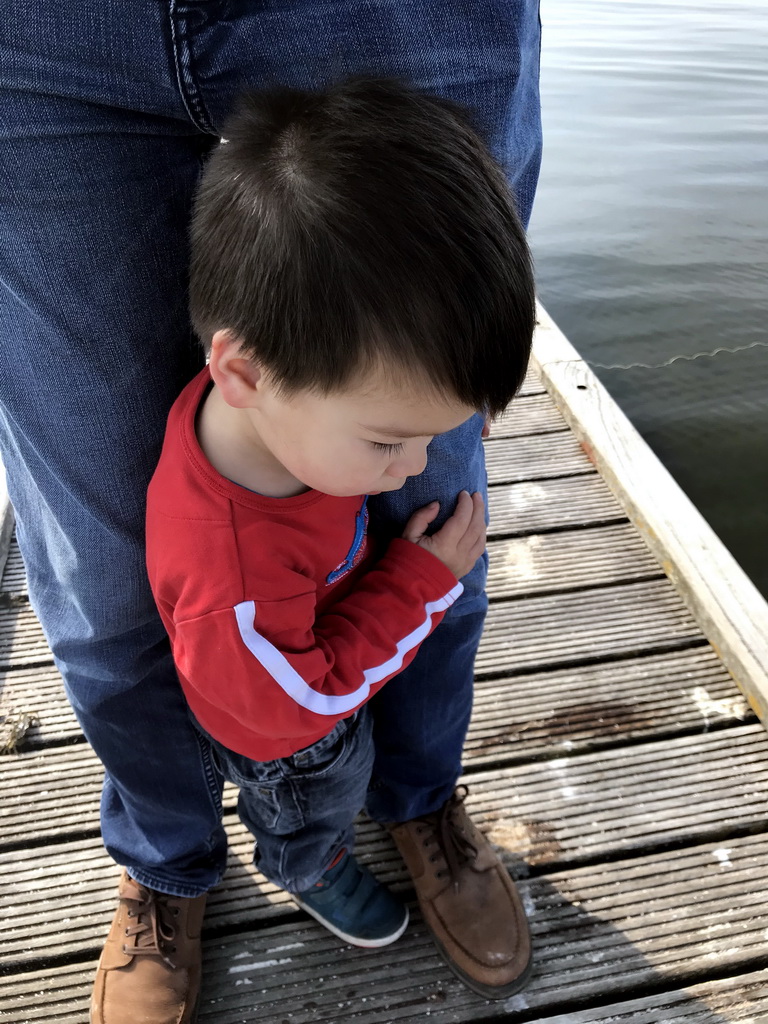 Max on a pier at the northwest side of the Grevelingendam