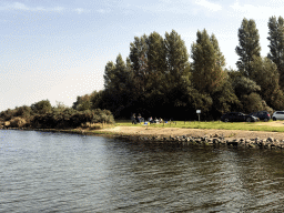 People having a barbecue at the northwest side of the Grevelingendam