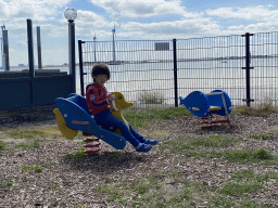 Max at the playground of Restaurant Grevelingen