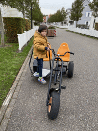 Max on a tricycle at Holiday Park AquaDelta