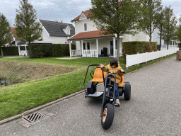 Max on a tricycle at Holiday Park AquaDelta