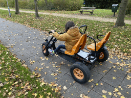 Max on a tricycle at Holiday Park AquaDelta