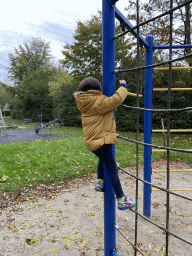 Max at a playground on the west side of the Holiday Park AquaDelta